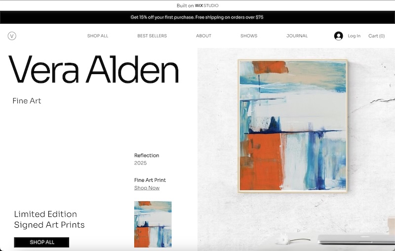 Artist eCommerce Template website